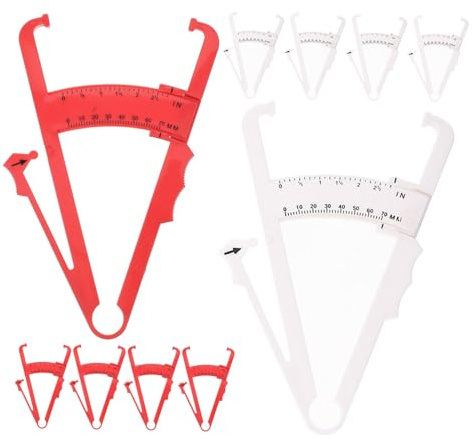 Ipetboom Calibrador de Medición de Grasa Corporal 10 Pinzas de Plástico, Alta Sensibilidad y Ligereza para Fitness y Control Personal de Salud