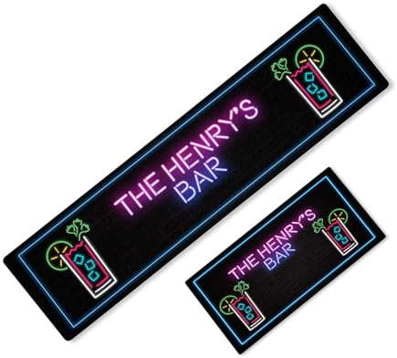 Personalised Bar Runner – Custom Text Beer Mat for Pub, Home Bar, Café or Special Occasions 3 (41x23cm)