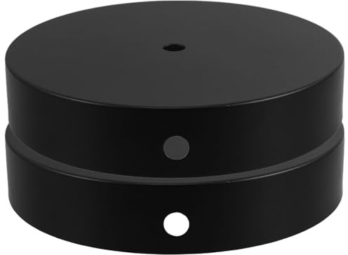TEMPNAP 2 Stück Rutschfester Runder Lampenfuß aus Eisen in Schwarz Stabiler Lampenständer für Tischlämpchen mit Vielseitiger Kompatibilität und Elegantem Minimalistischen Design