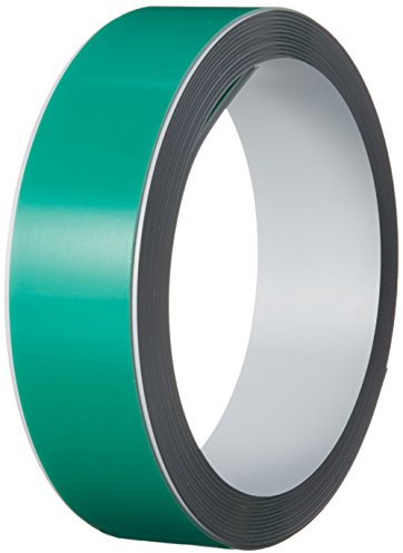 Durable Magnetband (selbstklebend, 3,5 cm x 500 cm), weißes Band mit grüner Schutzfolie, 471502