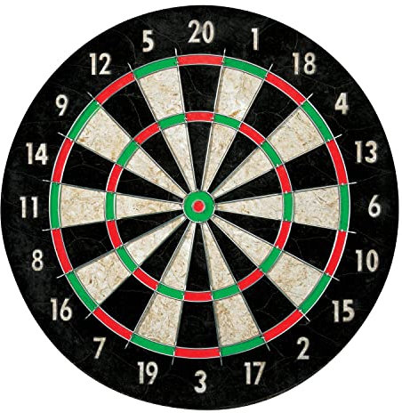 Franklin Sports Bristle Dart Board - Professional Steel Wire Dartboard - Regulation Sized 18 Inch Steel Tip Darts Board - Self Healing Sisal Dartboard for Adults