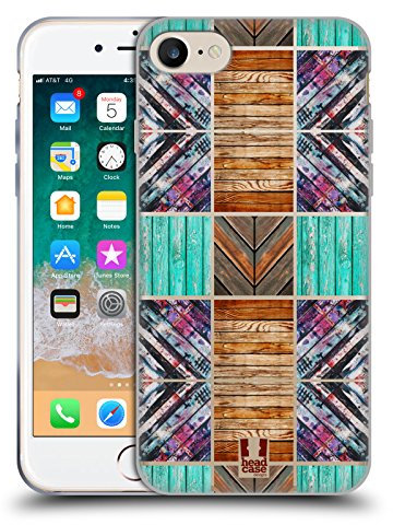 Head Case Designs Croix Collection en Bois Décorative Coque en Gel [Protection de Qualité Militaire] Compatible avec Apple iPhone 7/8 / SE 2020 & 2022 Et Compatible avec MagSafe