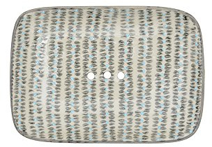 Tranquillo keramisk LENE fyrkantig tvålskål, tvålhållare, tvålfat med dräneringshål 13,5 x 9,5 x 2 cm