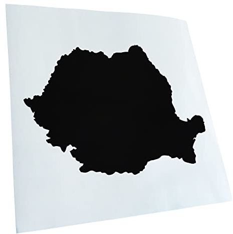 Kiwistar - Autoaufkleber - Rumänien Umriss Kontur - schwarz - 14x10cm - Heckscheibe Auto Aufkleber wetterfest für Kfz LKW Mofa Truck - Sticker außen selbstklebend Tuning Zubehör für Fenster Fahrzeug
