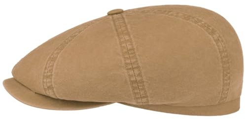 Stetson Hatteras Ballonmütze aus Bio-Baumwolle Herren Flat Cap mit UV-Schutz 40 Schiebermütze Frühjahr Sommer
