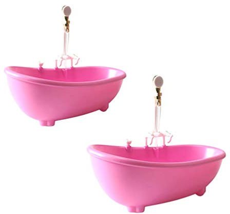 TOYANDONA Electric Doll Bathtub 1PCS Bathtub Baby Doll Electric Water Spraying Swimming Pool with Sprayer Without Battery for kids (Pink) Tub Toys