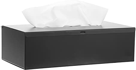 Sumnacon Rechteckige Taschentuchbox-Abdeckung, stilvoller Edelstahl-Tücherbox-Halter, moderner Metall-Gesichtstuchhalter für Kommode, Tisch, Nachttisch, Badezimmer, Waschtisch, Zuhause, Büro, Bar,