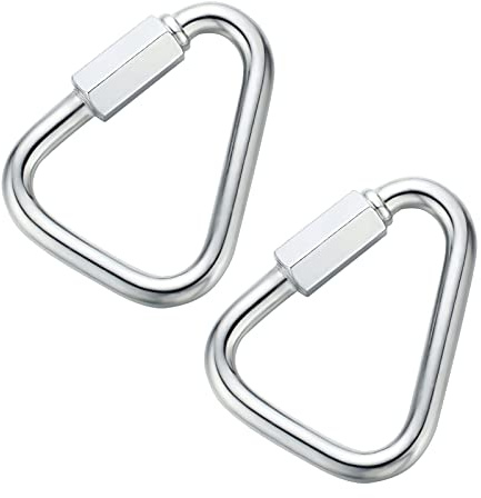 Delta Lot de 2 mousquetons triangulaires à maillons rapides M8 8 mm