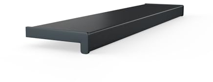 Seiletech.de Banco de ventana de PVC | 30 cm x 170 cm | grafito | alféizar de ventana | para interior | alféizar de ventana | interior | | se vende por metros | salón | decoración | plástico