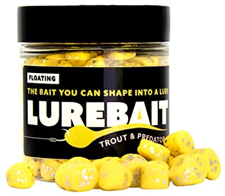 Fjuka Kunstköder mit biologisch abbaubarem Glitzer, 9 mm schwimmende Pellets, Well Hello Yellow