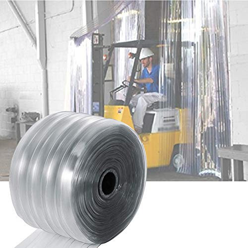 Kunststoffvorhangstreifen for Türen Schwerlast Mehrzweck Gerippter PVC-Vinylstreifen Zum Lagertüren Hotel Geschäft Fabrik,24 Größen (Farbe : Klar, Größe : 5pcs 0.75x2m)