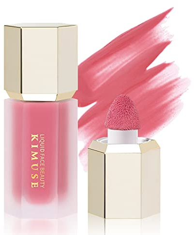 KIMUSE Blush Liquido: Blush in Crema Cheek Heat, Texture Leggera ed Effetto Naturale,Dewy Trucco (Lucky-Dewy Cool Pink)