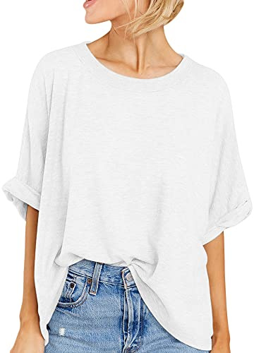 GeGekoko Donna Maglietta Estiva a Maniche Corte T-Shirt Oversize Casual Top Sciolto Camicetta Elegante