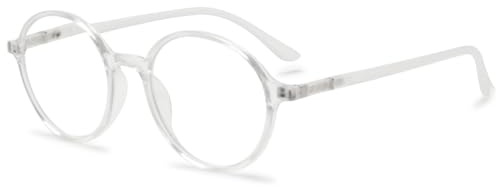 VEVESMUNDO Blaulichtfilter Lesebrille Runde Retro Groß Damen Herren Anti Blaulicht Lesehilf Sehhilfe Brille +1.0,+1.5,+2.0,+2.5,+3.0,+3.5,+4.0