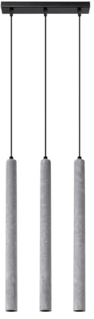 SOLLUX lighting Hängelampe Pendelleuchte Hängeleuchte Deckenlampe Lampe Decke Stahl 3 Flammig 30 x 5 x 94 cm Pastelo