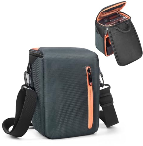 FOSOTO Mirrorless Camera Bag, Compact SLR Camera Case, Waterproof Camera Sling Bag, Dual Zippers System Design Compatible for Canon EOS M50 R50 M100 Sony A6400 A6000 Nikon Z fc Fujifilm Olympus