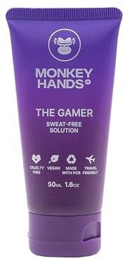 Monkeyhands 'The Gamer' Gel - Anti-Schweiß Hand Grip für Spieler | Nicht fettende Handcreme | Hält Spielgeräte fettfrei | 50ml