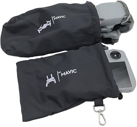 ZWLLKJGS Housse d'Avion pour DJI Mini 3 Pro/3/2, Air 3, Mavic 3/3 Pro - Sac de Rangement Portable Format de Poche, Étui de Protection Souple pour Contrôleur RC (Cordon de Serrage +