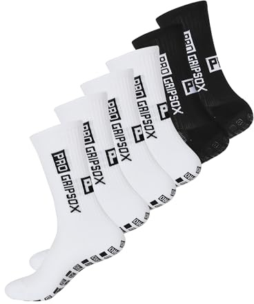 AVABEST Football Socks 【2024 Neuer Stil】 3 Paar Grip Socken Fussball 35-39, Rutschfeste Fußball Socken für Herren Damen und Kinder, 2 Weiß+1 Schwarz