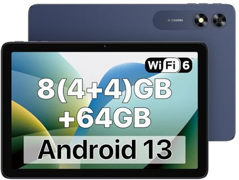 UMIDIGI Tablette Android 13,Tablette 10.1 Pouces 2024 Newest, G2 Tab Tablet Tactile,WiFi 6/BT5.0,8Go(4+4)+64Go/TF 1TB,Tablet Android,RK3562 Quad-Core,6000mAh,1280 * 800IPS,8MP Caméra,Gris
