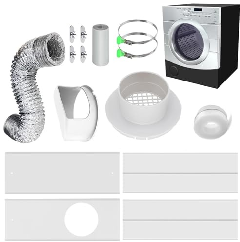 Kit finestra di ventilazione per asciugatrice,Kit di ventilazione per finestra per asciugatrice - Tubo per tubi di scarico,Parti di ventilazione per asciugatrice, accessori per asciugatrice