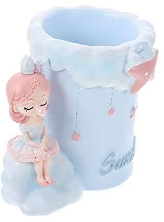 DIYEAH Porte-stylos Figurine Fille En Résine Seau De Rangement Pour Stylos Et Articles De Papeterie Pot à Crayons Décoratif Pour Étudiants Couleur Aléatoire