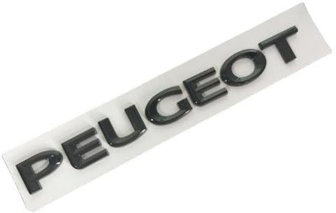 YCDSSM Auto Embleme für Peugeot 2008 2013-2019, Buchstaben Logo Abzeichen Aufkleber Sticker für Motorhaube Front Karosserie Kofferraum Heckklappen Tuning Styling Zubehör,Black-1.8 * 1.3