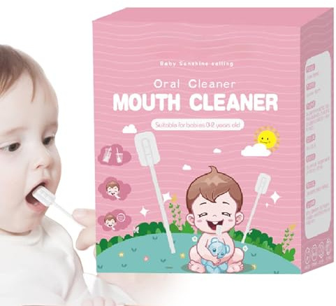 Cleaner in garza di sguardo generico per lingua, pulitore per la lingua, pulitore per il bambino, 30 pezzi di garza skimped per pulitore linguistico