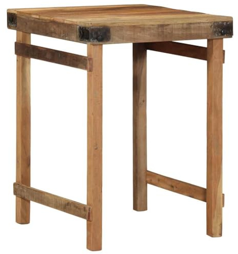 vidaXL Esstisch Braun 60 x 55 x 76 cm recyceltes Massivholz