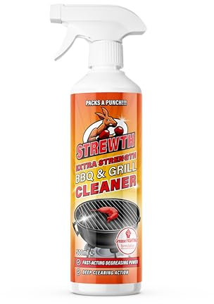 Strewth - BBQ & Grill Cleaner 500ml Spray - Powerful Degreaser for BBQs, Ovens, Grills & Racks - Green Boost+ Eco Formula - Cuts Through Grease & Burnt-On Food Fast
