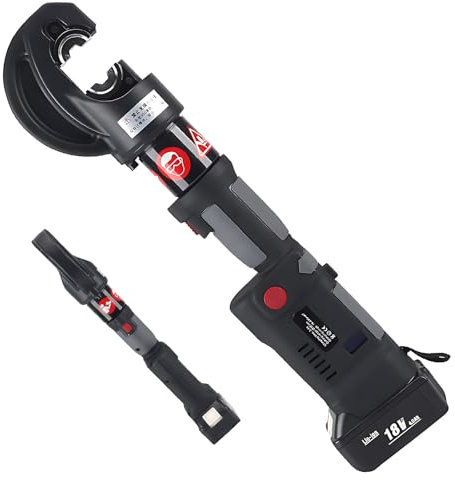 CIELOBLOEN Kit Completo de Engarzado Hidráulico Crimpadora Batería Alicates 120KN 12 Dados para Cables de Cobre y Aluminio 16-400mm² con Maletín Organizador