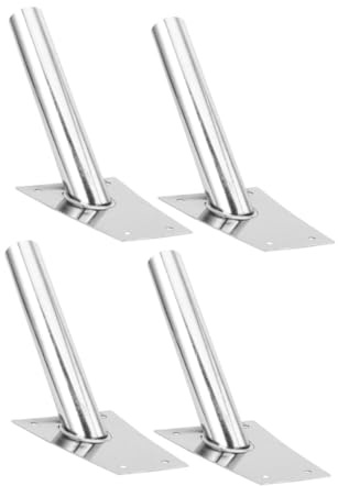 AKOOSY 4pcs Stainless Steel Flag Pole Holder for outside House Wall Mount Flagpole Bracket Base Material for Outdoor Use for Festival Decorations