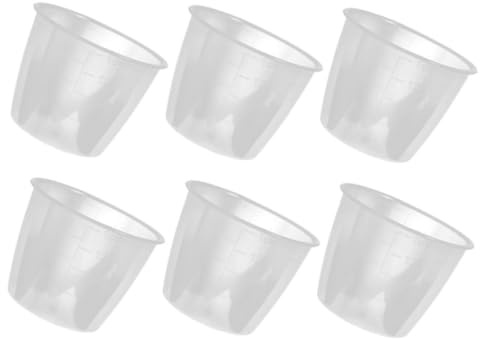 ROMISBABA Juego De 6 Tazas Medidoras De Arroz y Líquidos, 160 Ml, Plástico Transparente, Escala Graduada, Para Olla Arrocera, Cocina y Medición De Ingredientes Secos y Líquidos