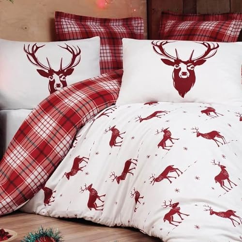Mixibaby Feinflanell Winter-Bettwäsche Hirsch 2tlg. 100% Baumwolle
