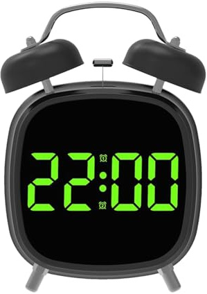 Sveglia per camera da letto, orologio digitale ad alto volume, timer con luce LED, portatile, per viaggi, ufficio, soggiorno, esterno, bagno, asilo, aula e la cucina