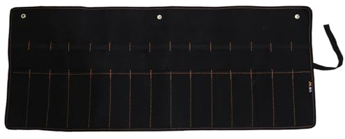 Aliisare Chisel Hanging Bag Canvas Pocket Tool Roll Holder Wrench Pouch 15 Pockets for Knife Hammers Gouges Carpenter