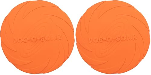 TRIXIE Doggy Disc Naturgummi ø 22 cm Hundespielzeug, farblich Sortiert (Packung mit 2)