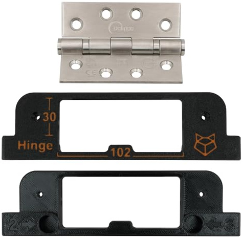 Foxy3DPrints 102 x 76 mm (4) Precision Hinge Jig Router Template for Door and Door Frame