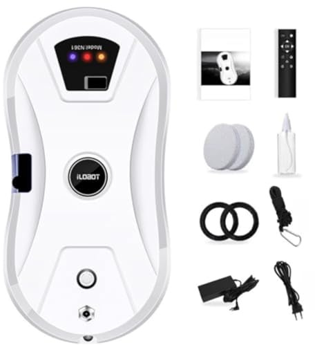 Osmo™ RoboClean Fensterputzroboter mit Sprühfunktion – Fensterreinigungsroboter mit Fernbedienung, automatische Reinigungsmodi, Sicherungsseil, für glatte Fenster, Spiegel & Fliesen