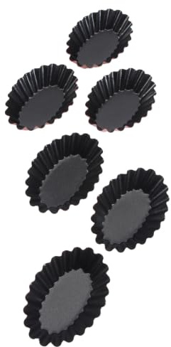 TEMPNAP Set 6 Stampi per Crostatine All'uovo in Acciaio Carbonio Pesante Antiaderenti Resistente Alte Temperature per Dolci e Budini