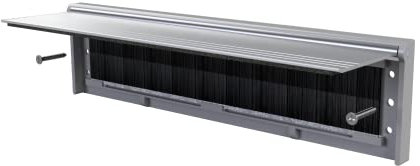 STORMGUARD 06SR0310000CH Internal Metal Letter Box Brush Cover with Flap-Chrome, External dimentions 293mm x 77mm, Aperture 256mm x46mm