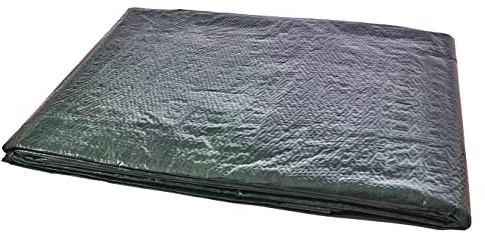 Amtech 12' x 18' Tarpaulin, Green, Waterproof & Mildew-Resistant with Metal Grommets, for Large-Area Covering, Ground and Dust Sheets.