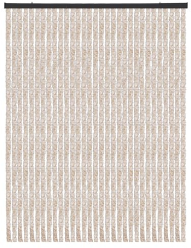 Arsvita Flauschvorhang Türvorhang (140x200 cm) in Anthrazit-Schwarz als Insektenschutz für Balkon, Terrasse oder Wohnmobil, Wohnwagen, Pavillon