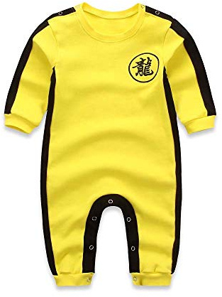 Baby Boy Cotton Long Sleeve Jumpsuit Bruce Lee Style Jumpsuit