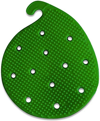Vegetable Scrubber Brush : Double Sided Fruit and Vegetable Scrubber - Multi Use: Potato Scrubber - Carrot Brush - Trivet - Jar Opener - Coaster - Fruit Cleaner -BPA Free - Veggie Scrubber by Cestari