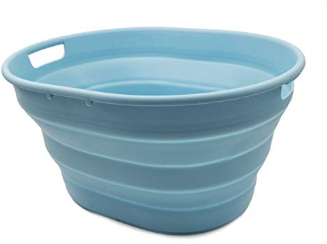 SAMMART 25L (6,6 gallon) Oval Faltbarer Wäschekorb (Seeengel)