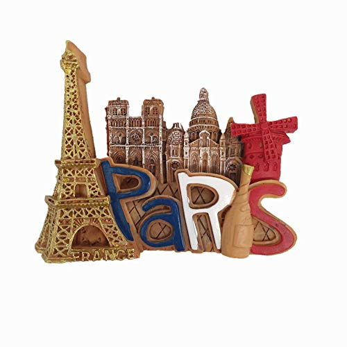 3D-Kühlschrankmagnet, Motiv: Paris Frankreich, Reise-Souvenir, Geschenk, Zuhause, Küche, Kühlschrank, Dekoration, Magnet-Aufkleber-Kollektion