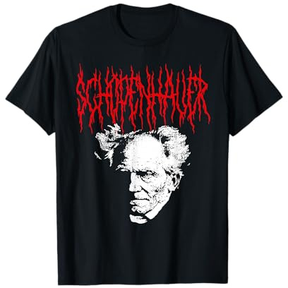 Arthur Schopenhauer Diseño de la filosofía Death-Metal Camiseta