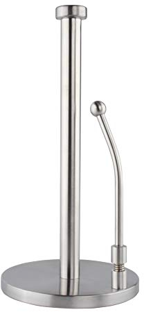 Hoch Spannarm Küchenrollenhalter, gebürsteter Stahl Küchenrollenhalter aus Edelstahl (stehend) - Stabiler und langlebiger Papierrollenhalter