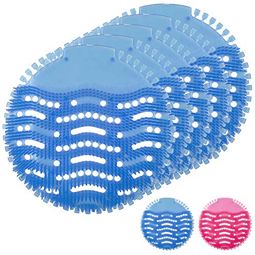 Urinal Screen Splash Mats, Scented Toilet Deodorizer and Urinal Splash Guards for Men’s Toilet (Urinal Screen Ocean Mist Blue, PACK OF 5)